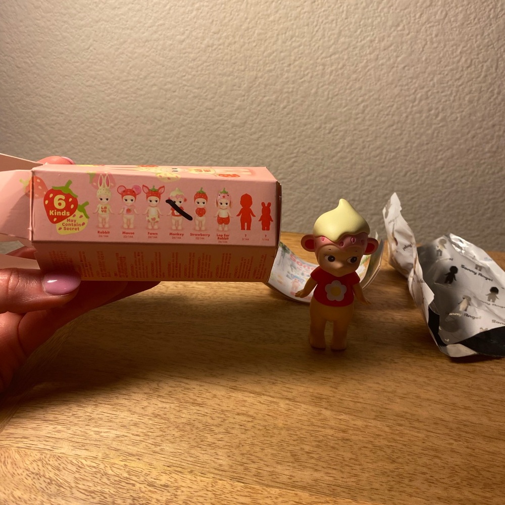 Sonny Angel Strawberry Love Series - Monkey - Open Box, Brand New - Picture 7 of 7